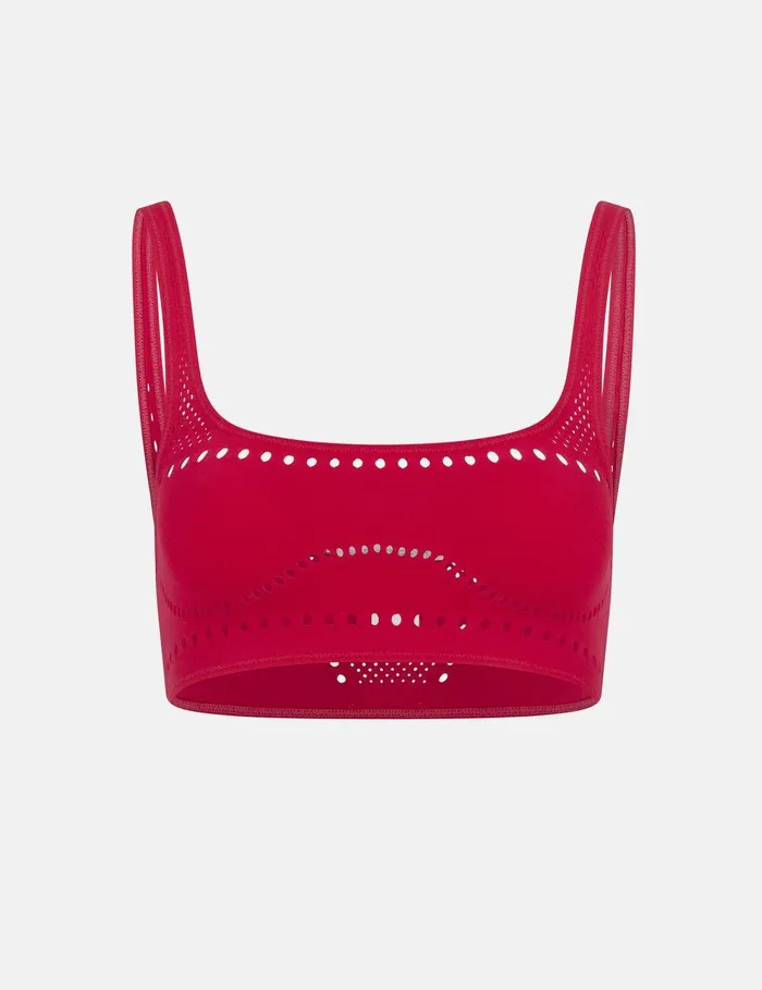 Stella McCartney Lingerie And Sleepwear Women Stellawear Crop Bra Hot Pink