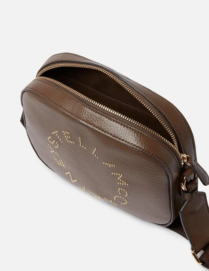 Stella McCartney Logo Bag Women Logo Camera Crossbody Bag Chocolate Brown Stella McCartney Logo Bag Women Logo Camera Crossbody Bag Chocolate Brown