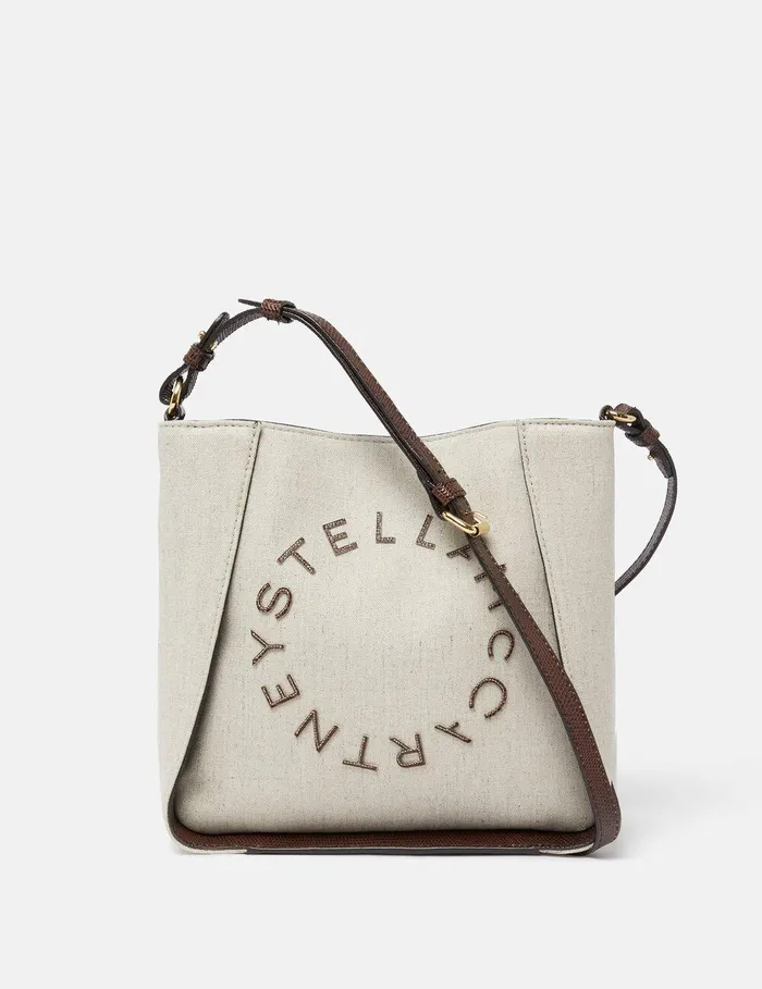 Stella McCartney Logo Bag Women Logo Crossbody Bag Birch White