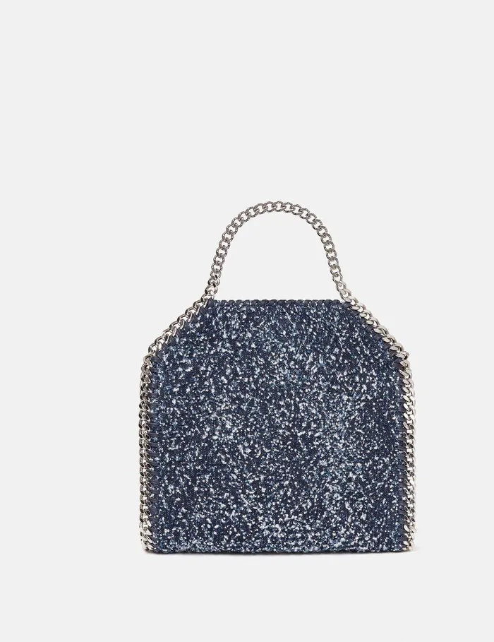 Stella McCartney Mini Bags And Clutches Women Falabella Mini Boucl Tote Bag Speckled Blue Stella McCartney Mini Bags And Clutches Women Falabella Mini Boucl Tote Bag Speckled Blue