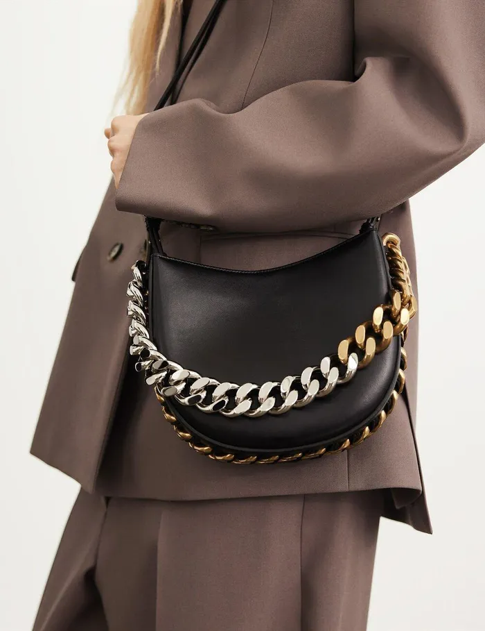 Stella McCartney Mini Bags And Clutches Women Frayme Small Shoulder Bag Black Stella McCartney Mini Bags And Clutches Women Frayme Small Shoulder Bag Black