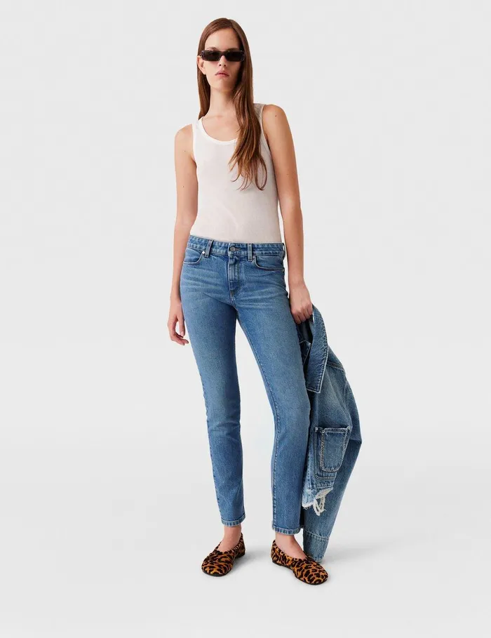 Stella McCartney Pants And Shorts Women Cropped Skinny Jeans Blue Stella McCartney Pants And Shorts Women Cropped Skinny Jeans Blue