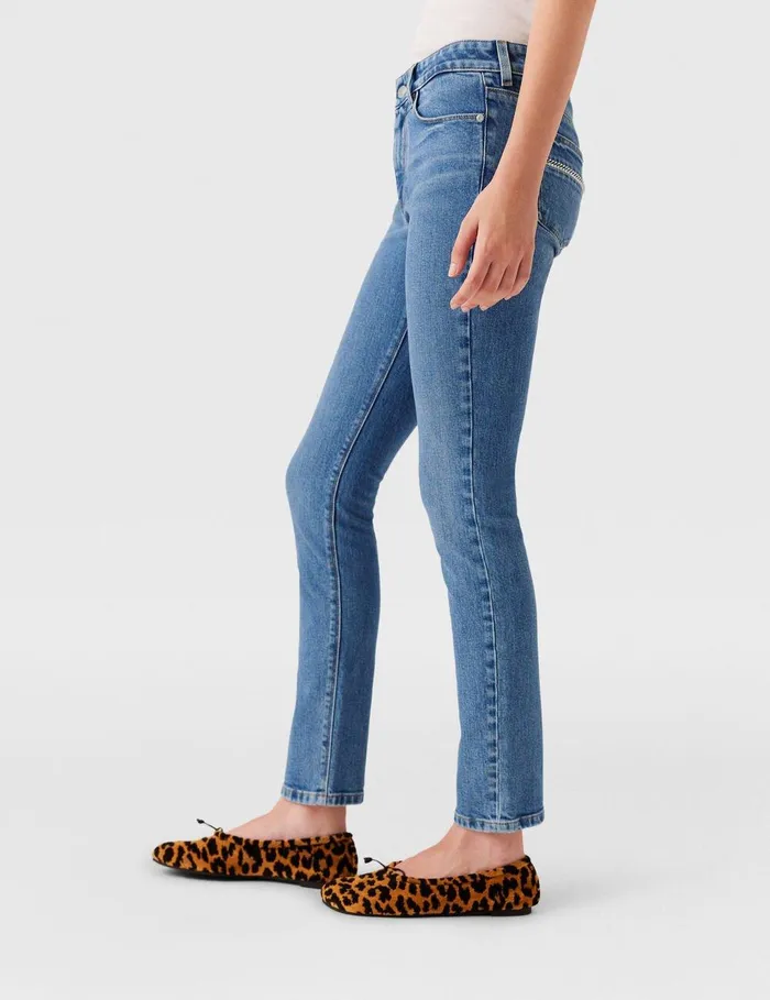 Stella McCartney Pants And Shorts Women Cropped Skinny Jeans Blue Stella McCartney Pants And Shorts Women Cropped Skinny Jeans Blue