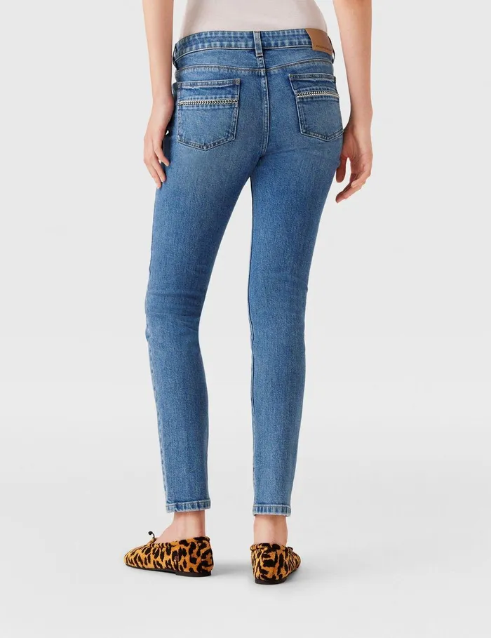 Stella McCartney Pants And Shorts Women Cropped Skinny Jeans Blue Stella McCartney Pants And Shorts Women Cropped Skinny Jeans Blue