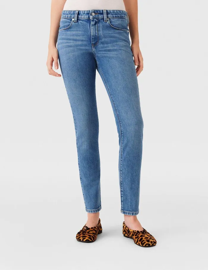 Stella McCartney Pants And Shorts Women Cropped Skinny Jeans Blue Stella McCartney Pants And Shorts Women Cropped Skinny Jeans Blue
