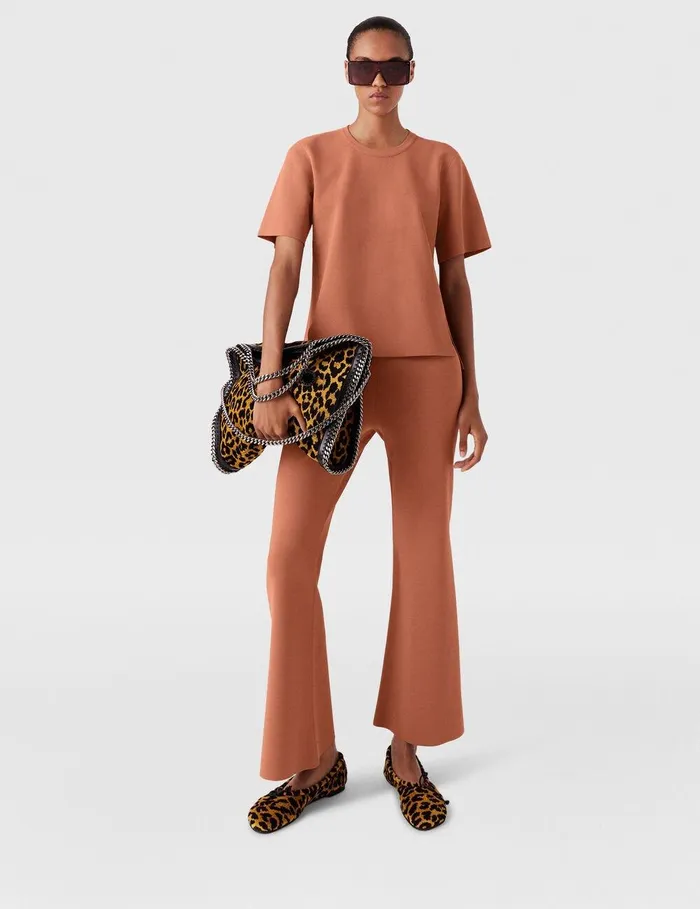 Stella McCartney Pants And Shorts Women MidRise Flared Pants Blush Stella McCartney Pants And Shorts Women MidRise Flared Pants Blush
