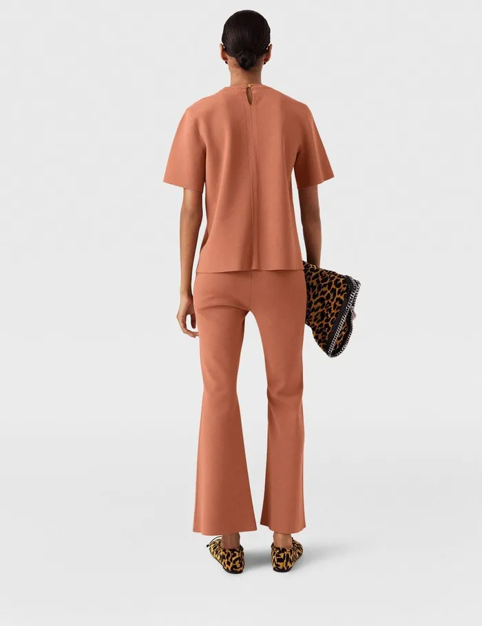 Stella McCartney Pants And Shorts Women MidRise Flared Pants Blush Stella McCartney Pants And Shorts Women MidRise Flared Pants Blush