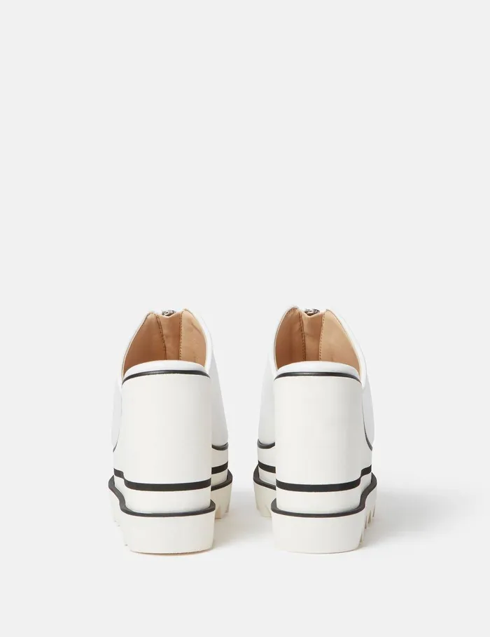 Stella McCartney Sandals Women SneakElyse Zip Slide Wedge Sandals White Stella McCartney Sandals Women SneakElyse Zip Slide Wedge Sandals White