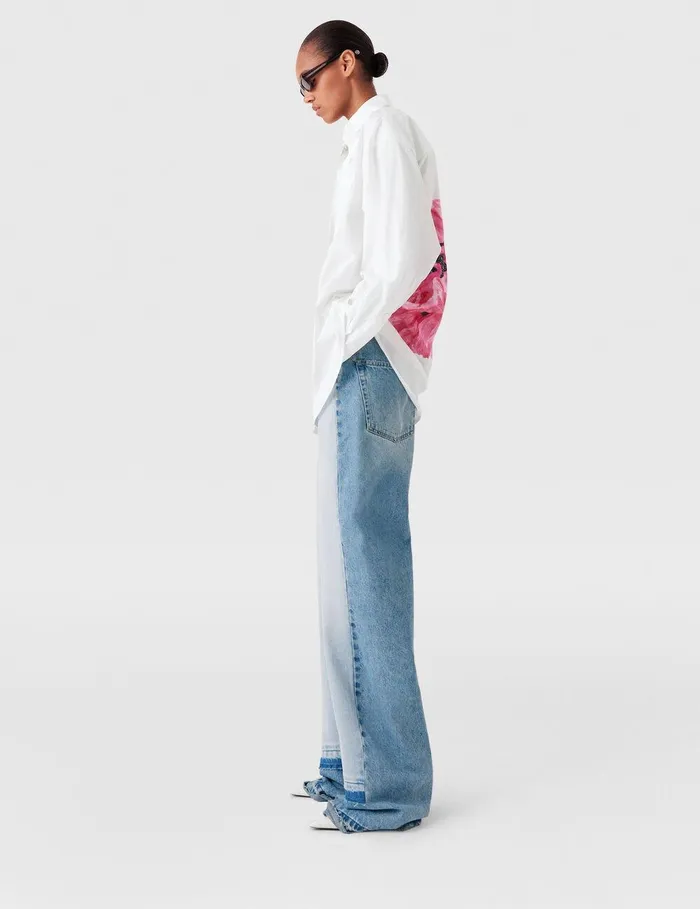 Stella McCartney Shirts And Tops Women Poppy Print Panel Shirt White Stella McCartney Shirts And Tops Women Poppy Print Panel Shirt White