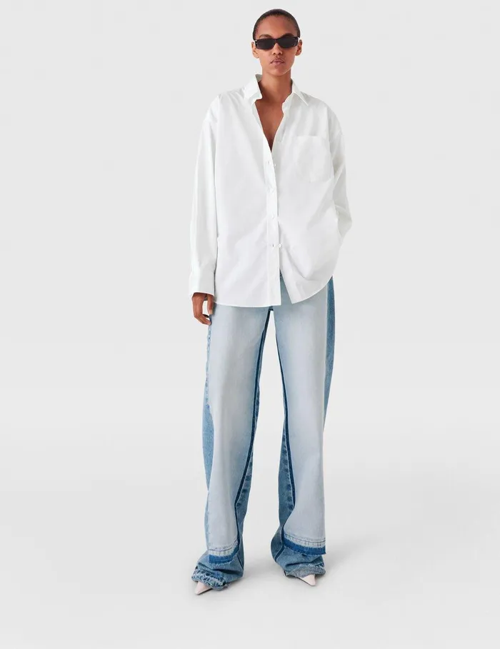 Stella McCartney Shirts And Tops Women Poppy Print Panel Shirt White Stella McCartney Shirts And Tops Women Poppy Print Panel Shirt White