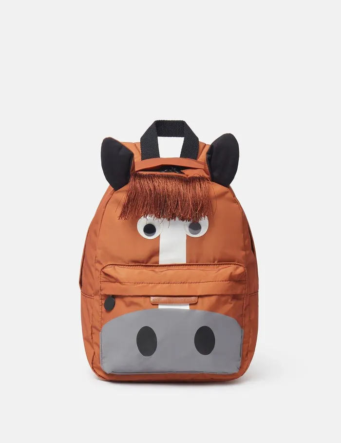 Stella McCartney Shoes And Accessories Kids Horse Graphic Backpack Brown
