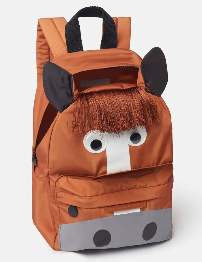 Stella McCartney Shoes And Accessories Kids Horse Graphic Backpack Brown Stella McCartney Shoes And Accessories Kids Horse Graphic Backpack Brown