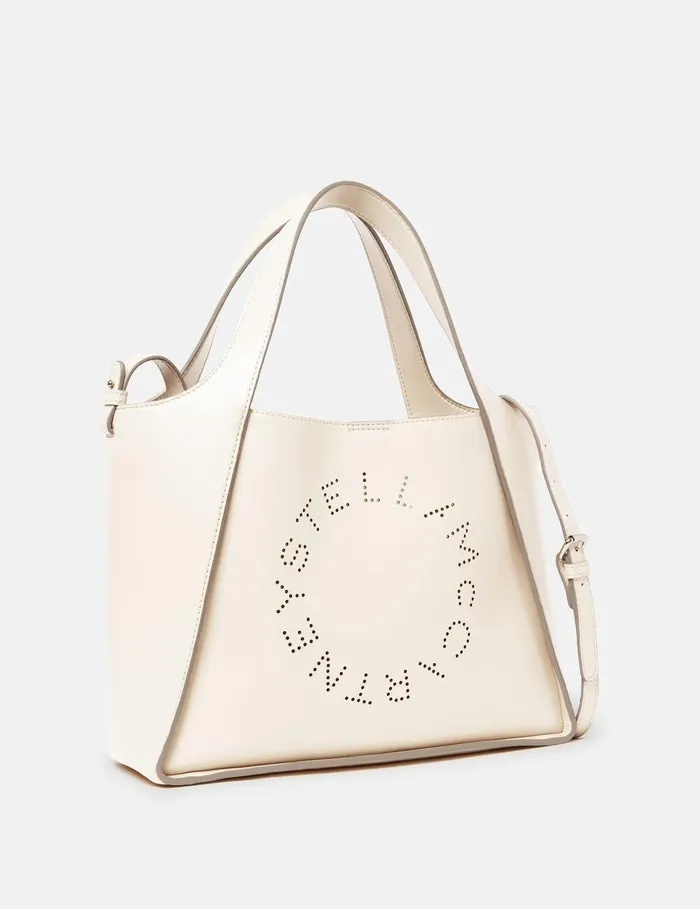 Stella McCartney Shoulder Bags Women Logo Crossbody Tote Bag Pure White Stella McCartney Shoulder Bags Women Logo Crossbody Tote Bag Pure White