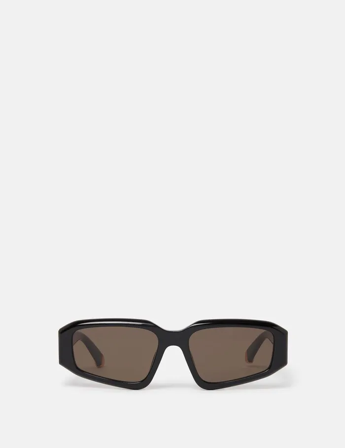 Stella McCartney Sunglasses Women Abstract Rectangle Sunglasses Glossy Black