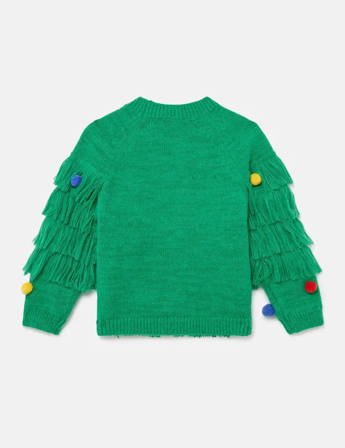 Stella McCartney Sweaters and Cardigans Kids Christmas Tree Knitted Sweater Green Stella McCartney Sweaters and Cardigans Kids Christmas Tree Knitted Sweater Green
