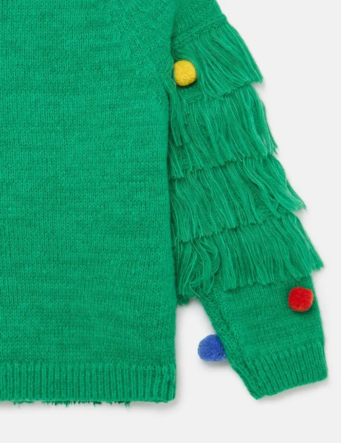 Stella McCartney Sweaters and Cardigans Kids Christmas Tree Knitted Sweater Green Stella McCartney Sweaters and Cardigans Kids Christmas Tree Knitted Sweater Green