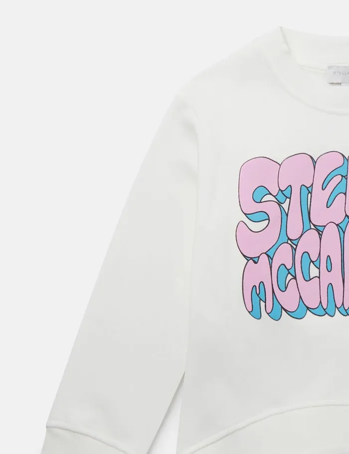 Stella McCartney Sweaters and Cardigans Kids Stella Graphic Sweatshirt Ivory Stella McCartney Sweaters and Cardigans Kids Stella Graphic Sweatshirt Ivory