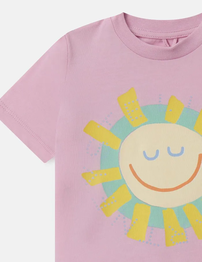 Stella McCartney Sweatshirt And TShirts Kids Medallion Logo Sunshine Sweatshirt Pink Stella McCartney Sweatshirt And TShirts Kids Medallion Logo Sunshine Sweatshirt Pink