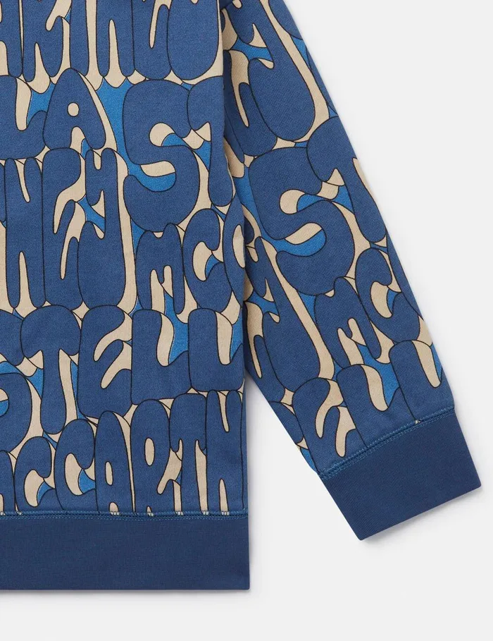 Stella McCartney TShirts And Sweatshirt Kids Stella Print Sweatshirt Multicolor Blue Stella McCartney TShirts And Sweatshirt Kids Stella Print Sweatshirt Multicolor Blue