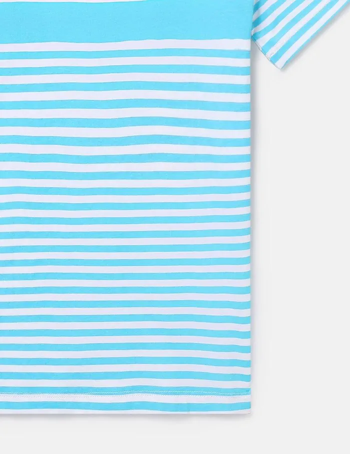 Stella McCartney TShirts And Sweatshirt Kids Sunshine Motif Striped TShirt Blue Stella McCartney TShirts And Sweatshirt Kids Sunshine Motif Striped TShirt Blue