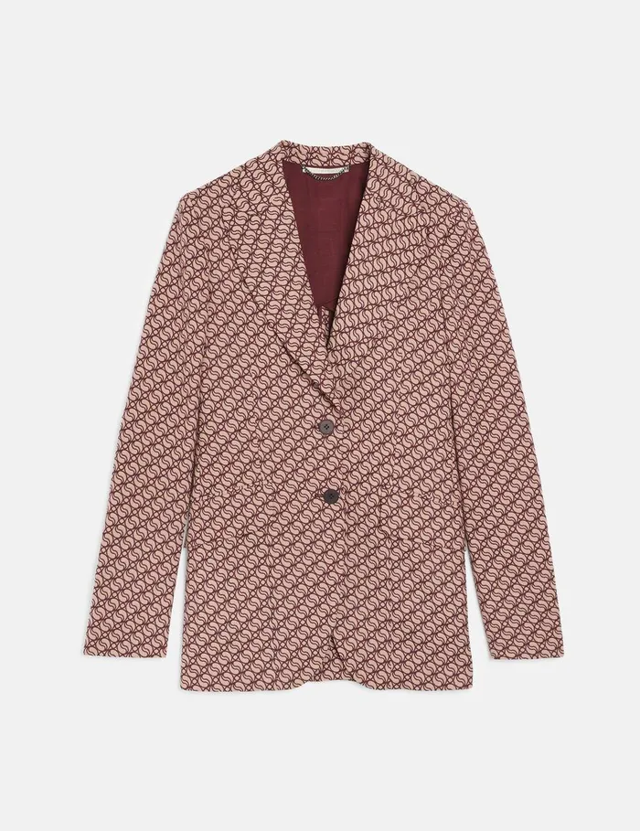 Stella McCartney Tailoring Women SWave Print SingleBreasted Blazer Hazelrose