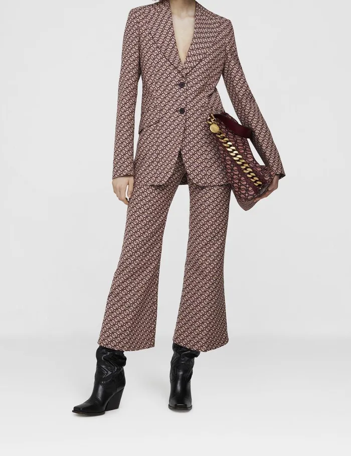 Stella McCartney Tailoring Women SWave Print SingleBreasted Blazer Hazelrose Stella McCartney Tailoring Women SWave Print SingleBreasted Blazer Hazelrose