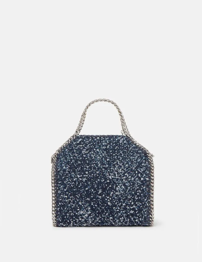 Stella McCartney TopHandle Bags Women Falabella Tiny Boucl Tote Bag Speckled Blue Stella McCartney TopHandle Bags Women Falabella Tiny Boucl Tote Bag Speckled Blue
