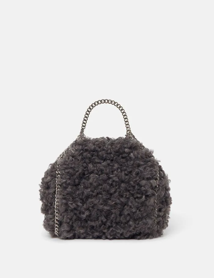Stella McCartney TopHandle Bags Women Falabella Tiny Teddy Tote Bag Smoke Grey Stella McCartney TopHandle Bags Women Falabella Tiny Teddy Tote Bag Smoke Grey