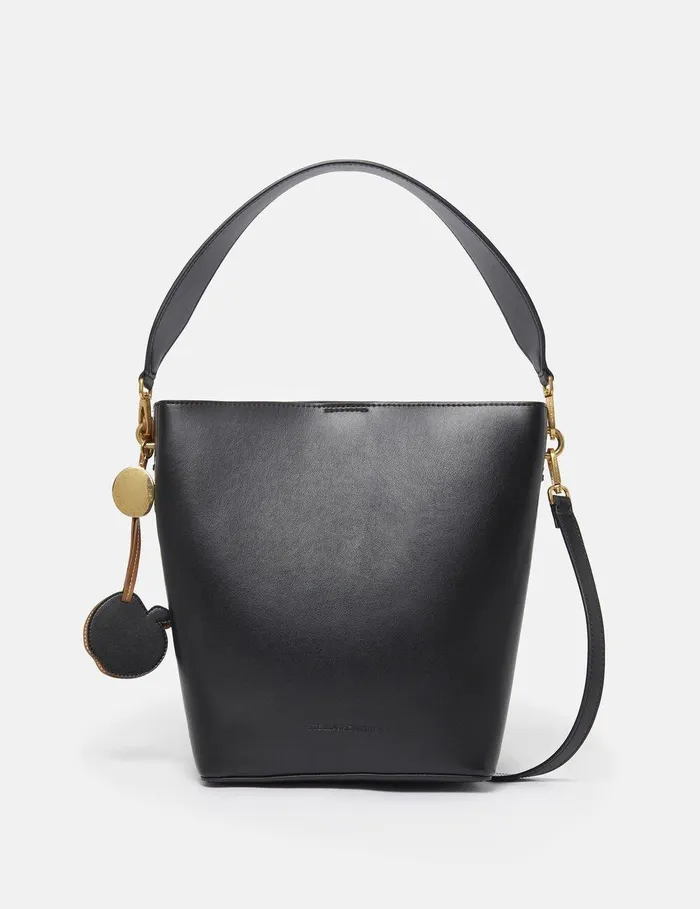 Stella McCartney TopHandle Bags Women Frayme Bucket Tote Bag Pitch Black