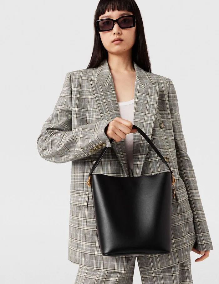Stella McCartney TopHandle Bags Women Frayme Bucket Tote Bag Pitch Black Stella McCartney TopHandle Bags Women Frayme Bucket Tote Bag Pitch Black