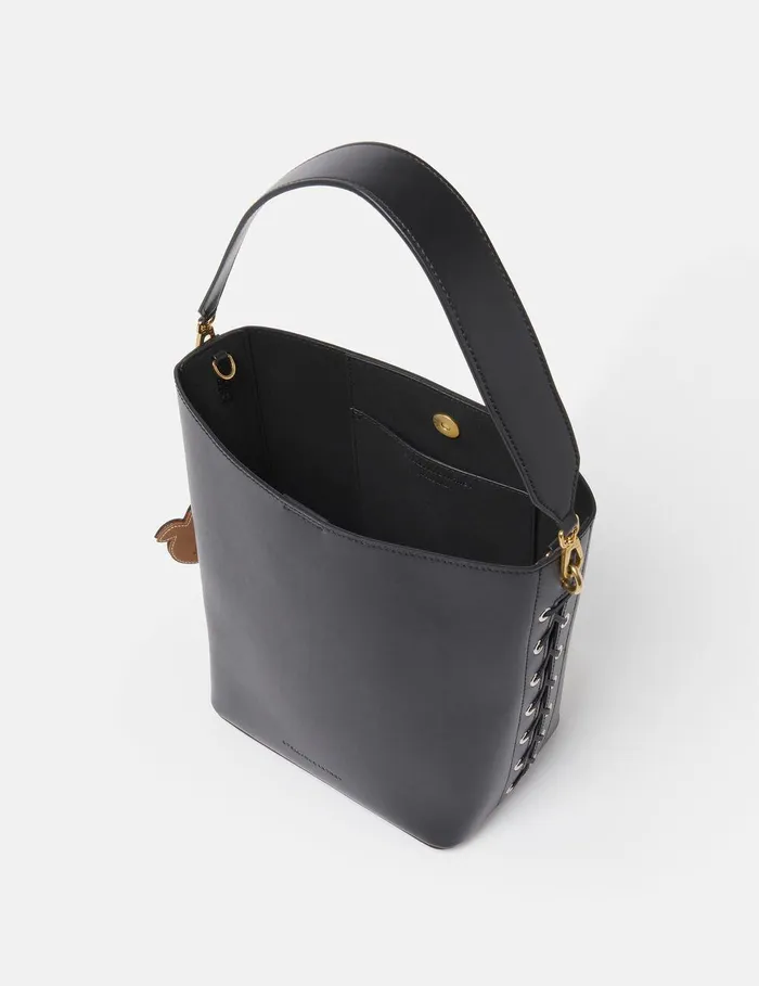 Stella McCartney TopHandle Bags Women Frayme Bucket Tote Bag Pitch Black Stella McCartney TopHandle Bags Women Frayme Bucket Tote Bag Pitch Black