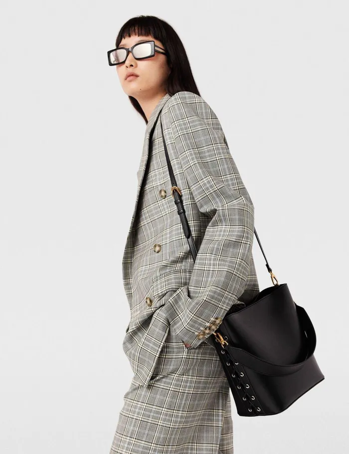 Stella McCartney TopHandle Bags Women Frayme Bucket Tote Bag Pitch Black Stella McCartney TopHandle Bags Women Frayme Bucket Tote Bag Pitch Black