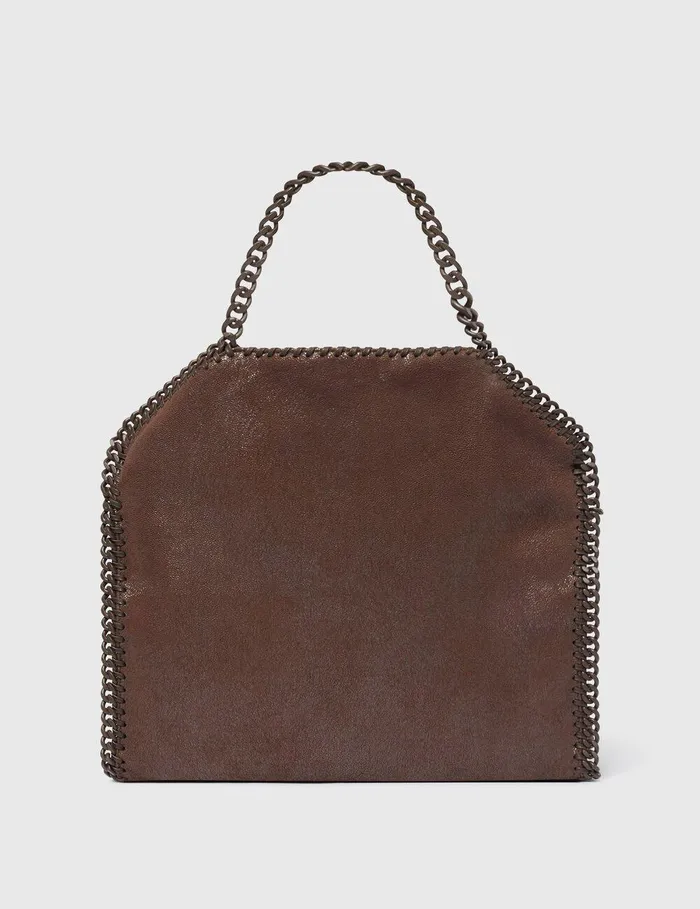 Stella McCartney Tote Bags Women Falabella FoldOver Enamel Tote Bag Mahogany Stella McCartney Tote Bags Women Falabella FoldOver Enamel Tote Bag Mahogany