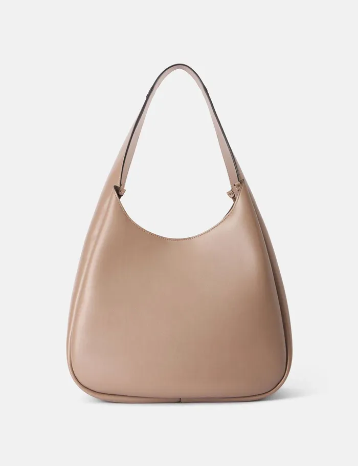 Stella McCartney Tote Bags Women Logo Slouchy Hobo Tote Bag Taupe Brown Stella McCartney Tote Bags Women Logo Slouchy Hobo Tote Bag Taupe Brown