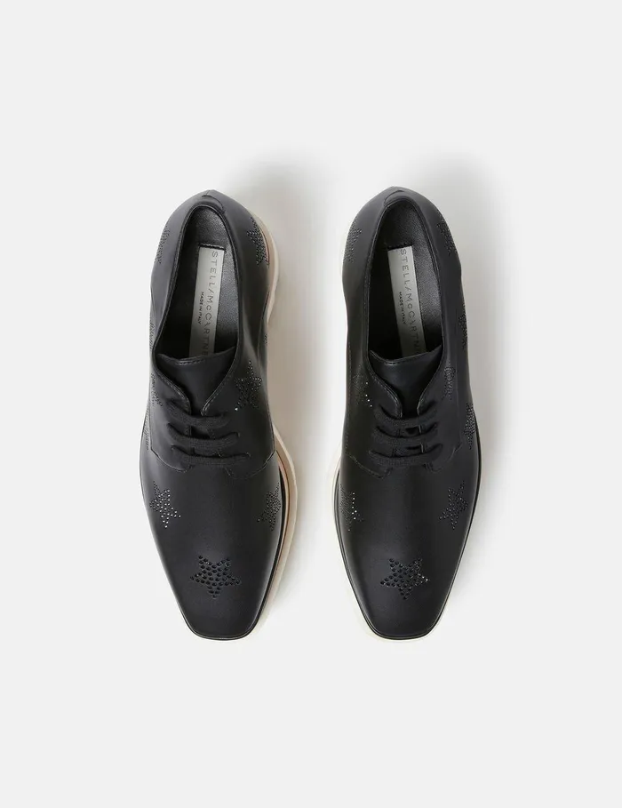 Stella McCartney Wedges Women Elyse Crystal Star Platform Shoes Black Stella McCartney Wedges Women Elyse Crystal Star Platform Shoes Black