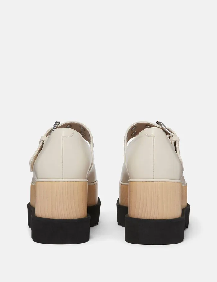 Stella McCartney Wedges Women Elyse StarStudded Mary Janes Stone White Stella McCartney Wedges Women Elyse StarStudded Mary Janes Stone White