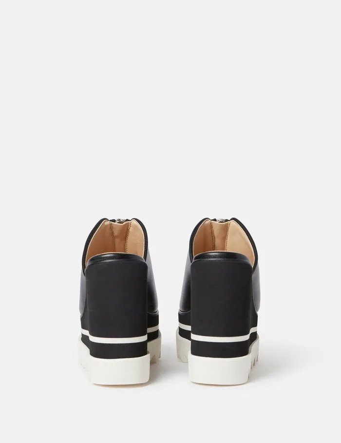 Stella McCartney Wedges Women SneakElyse Zip Slide Wedge Sandals Black Stella McCartney Wedges Women SneakElyse Zip Slide Wedge Sandals Black