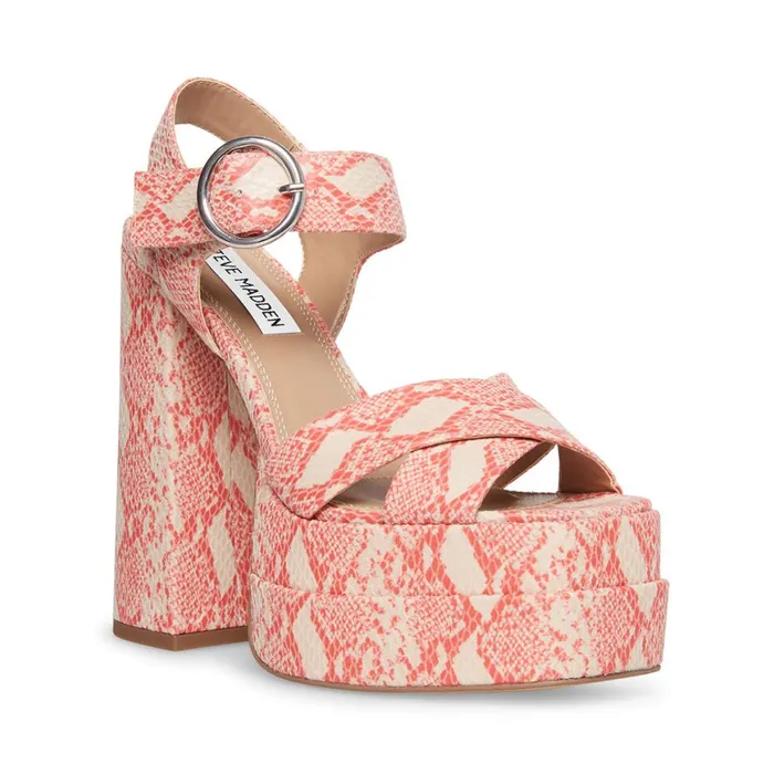 Steve Madden Charmed Pink Multi Womens Platforms Steve Madden Charmed Pink Multi Womens Platforms