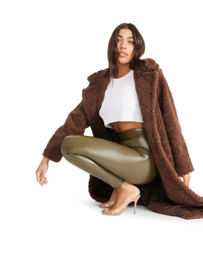 Steve Madden Faux Leather Leggings Olive Womens Bottoms Steve Madden Faux Leather Leggings Olive Womens Bottoms