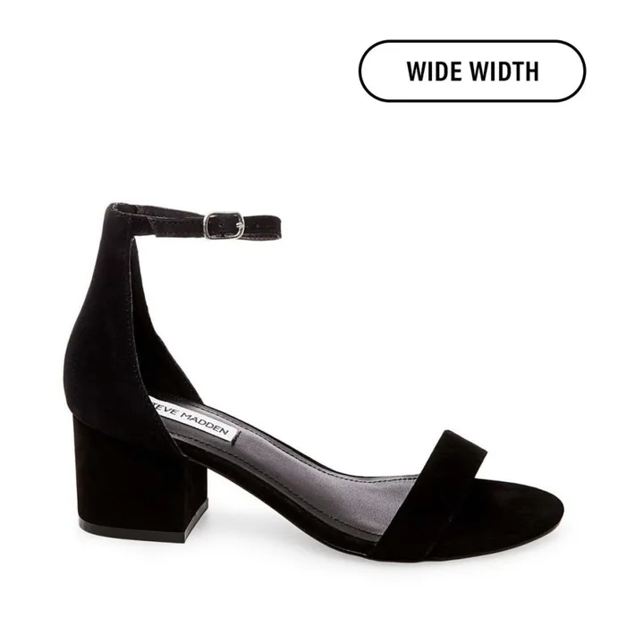 Steve Madden Ireneew Black Suede Womens Sandals