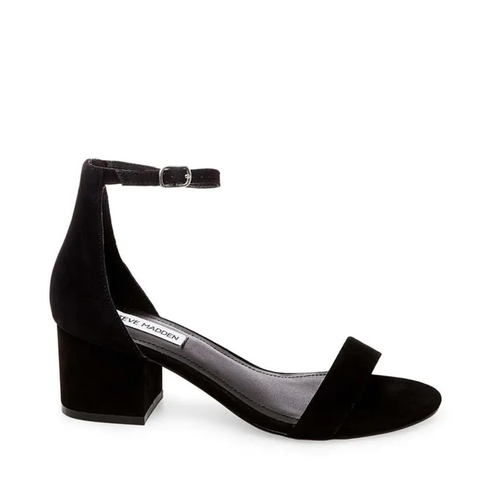 Steve Madden Ireneew Black Suede Womens Sandals