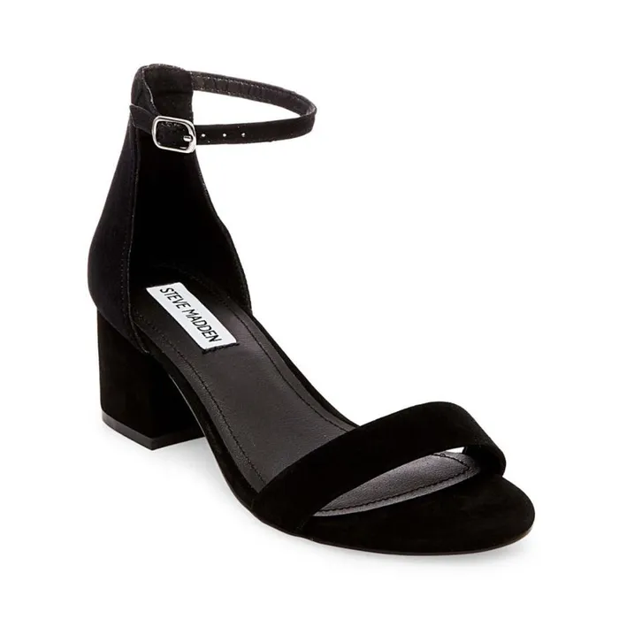 Steve Madden Ireneew Black Suede Womens Sandals