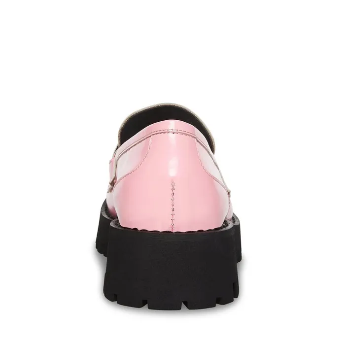 Steve Madden Lando Pink Leather Womens Loafers Steve Madden Lando Pink Leather Womens Loafers