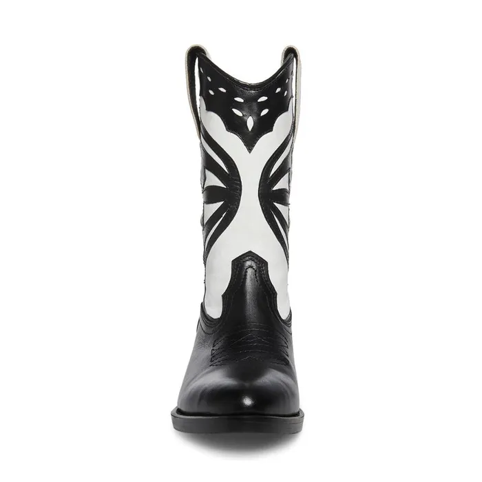 Steve Madden Laredo M Blackwhite Black White Womens Boots Steve Madden Laredo M Blackwhite Black White Womens Boots