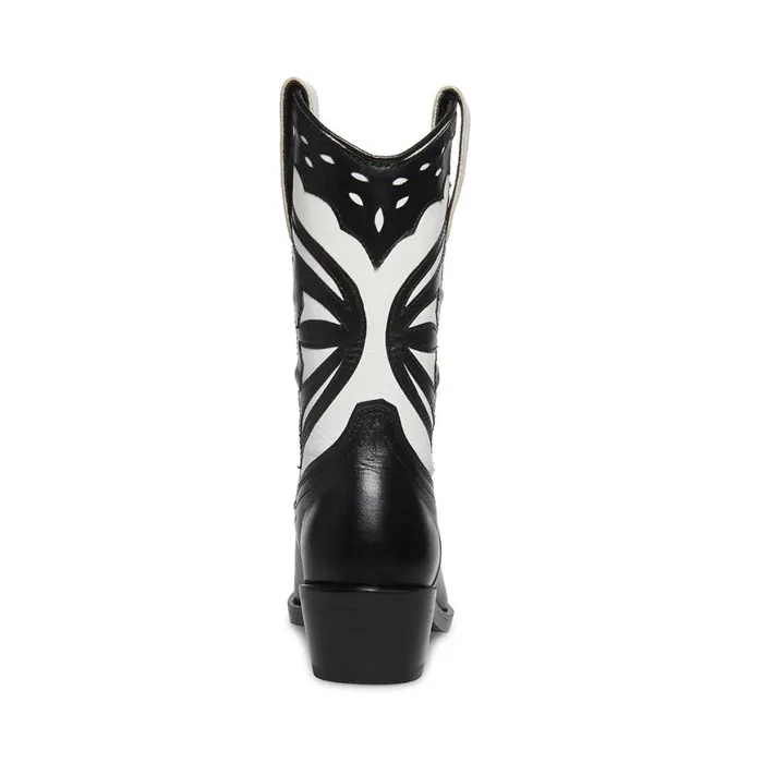 Steve Madden Laredo M Blackwhite Black White Womens Boots Steve Madden Laredo M Blackwhite Black White Womens Boots
