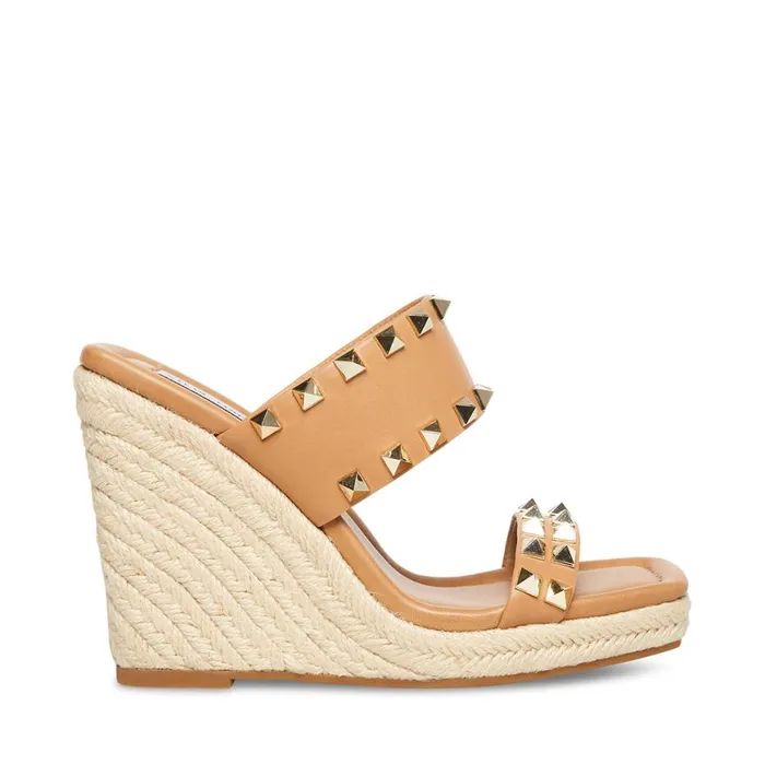 Steve Madden Mackie S Tan Multi Womens Wedges
