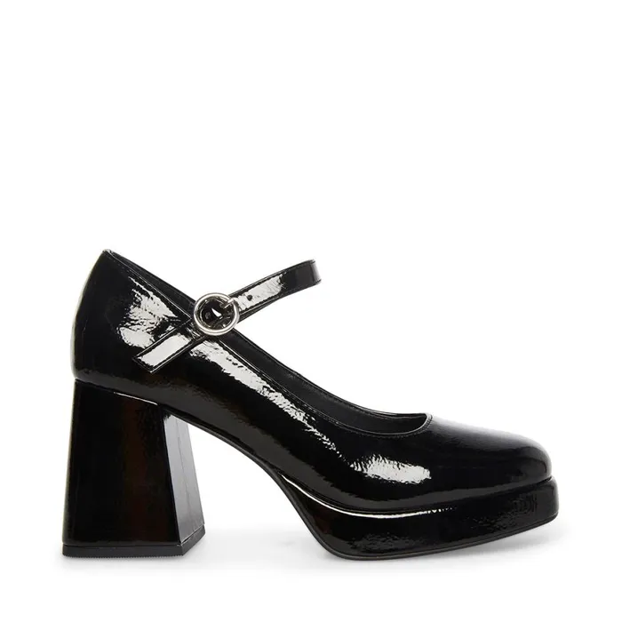 Steve Madden Mingle Black Patent Womens Loafers