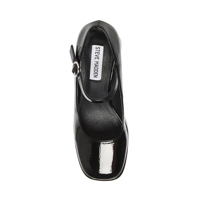 Steve Madden Mingle Black Patent Womens Loafers Steve Madden Mingle Black Patent Womens Loafers