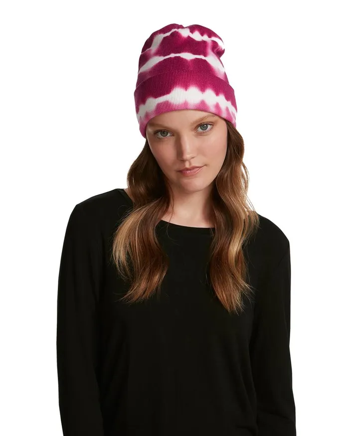Steve Madden Tie Dye Beanie Magenta Womens Hats and Hair Accessories Steve Madden Tie Dye Beanie Magenta Womens Hats and Hair Accessories