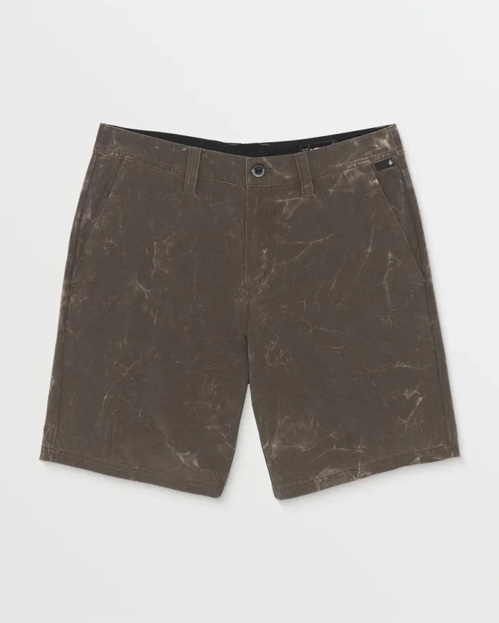 Stone Faded Hybrid Shorts 8211 Dark Brown Mens Volcom Shorts